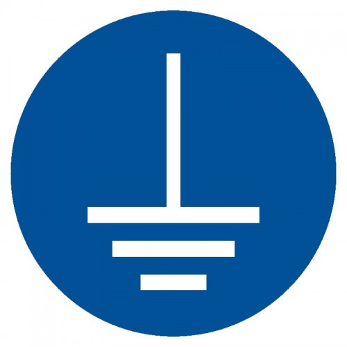 Znak BHP - Nakaz podłączenia uziemienia